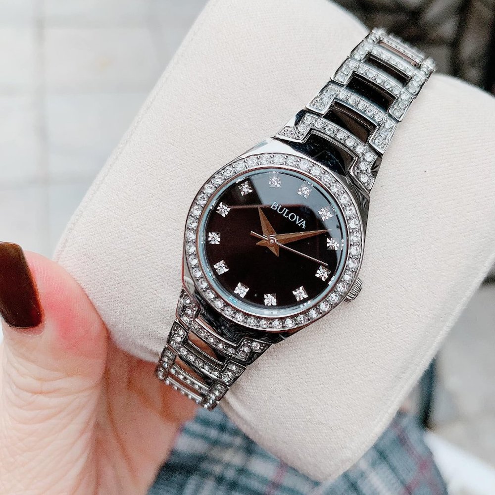 Sale! New! Bulova Diamond Black Dial Ladies Watch - Picture 2 of 4